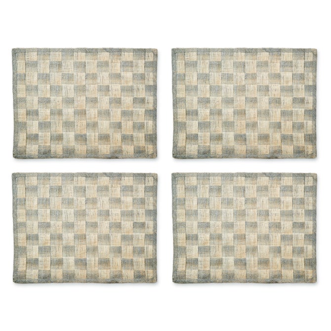 Grey Sinamay Placemats, Set of 4
