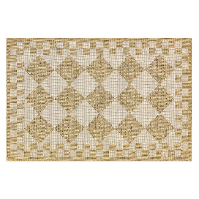 White Diamond 3' x 5' Indoor/Outdoor Rug
