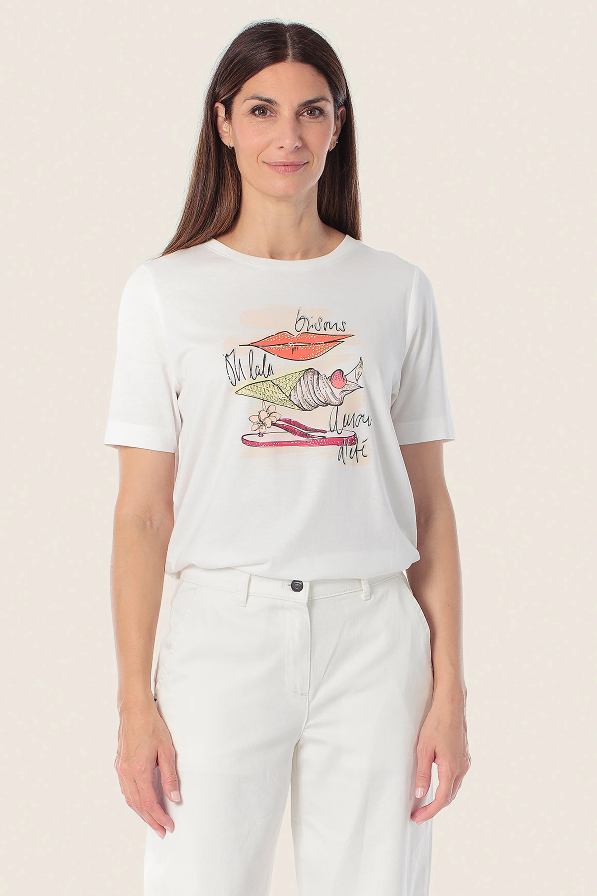Bedrucktes T-Shirt mit Sommermotiv