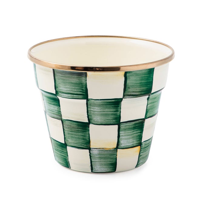Emerald Check Small Garden Pot
