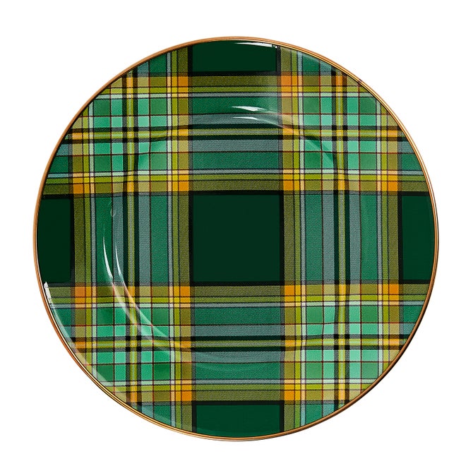Tartan Green Salad Plate