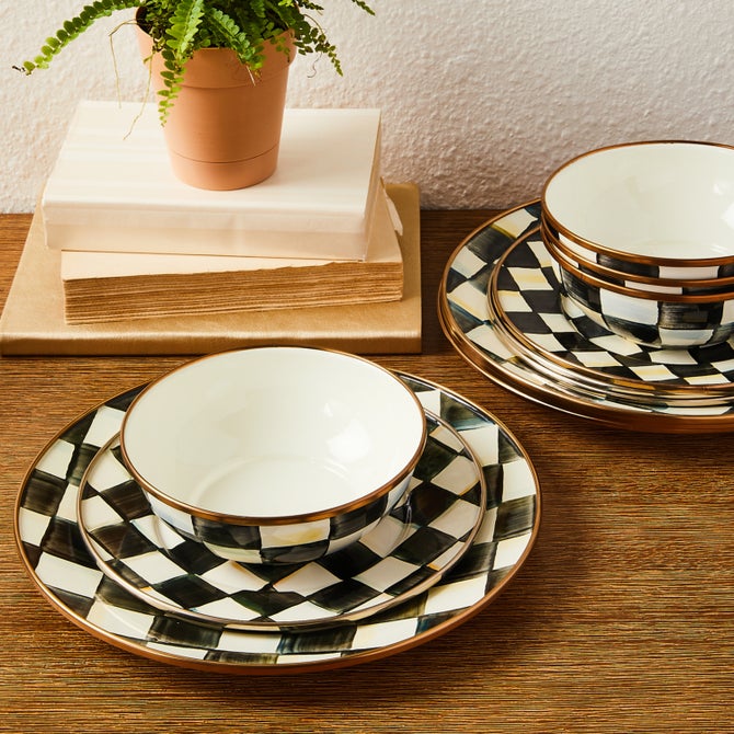 12pc Enamel Dinnerware Set