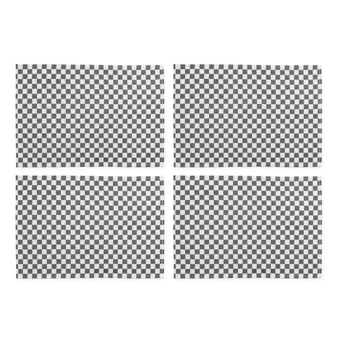 Black Check Placemat, Set of 4