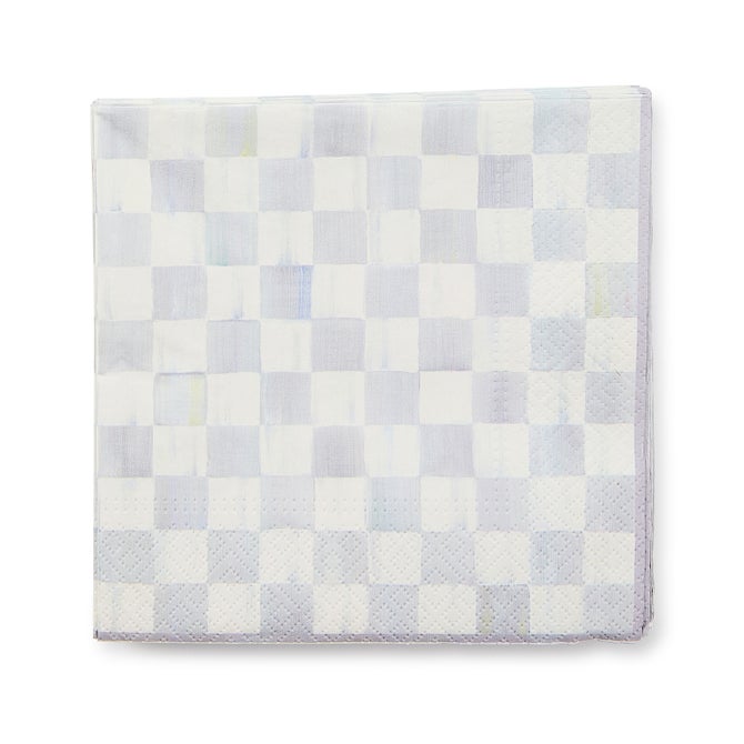 Sterling Check Luncheon Paper Napkins