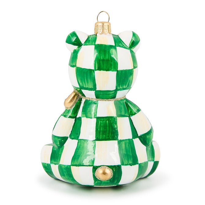 2025 Emerald Bear Glass Ornament
