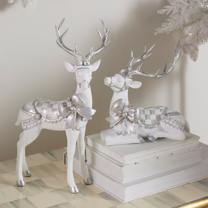 Crystal Palace White Deer Set of 2