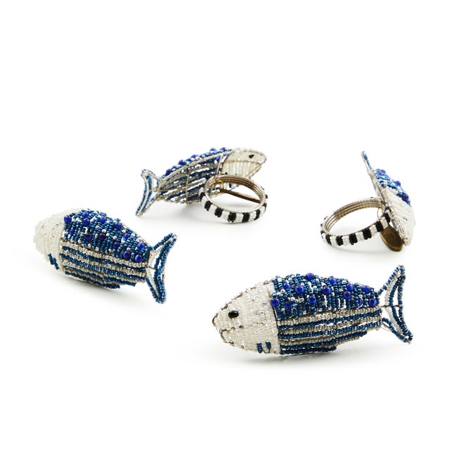 Go Fish Napkin Rings, Set of 4