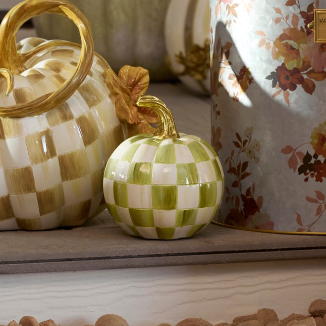 Moss Check Small Pumpkin