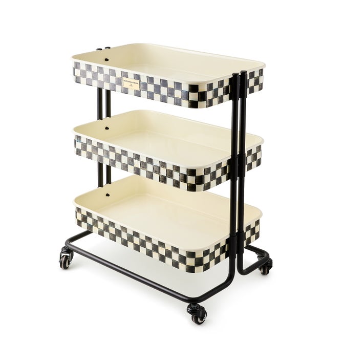Courtly Check 3-Tier Kitchen Cart
