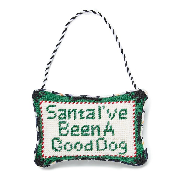Needlepoint Dog Lover Ornament