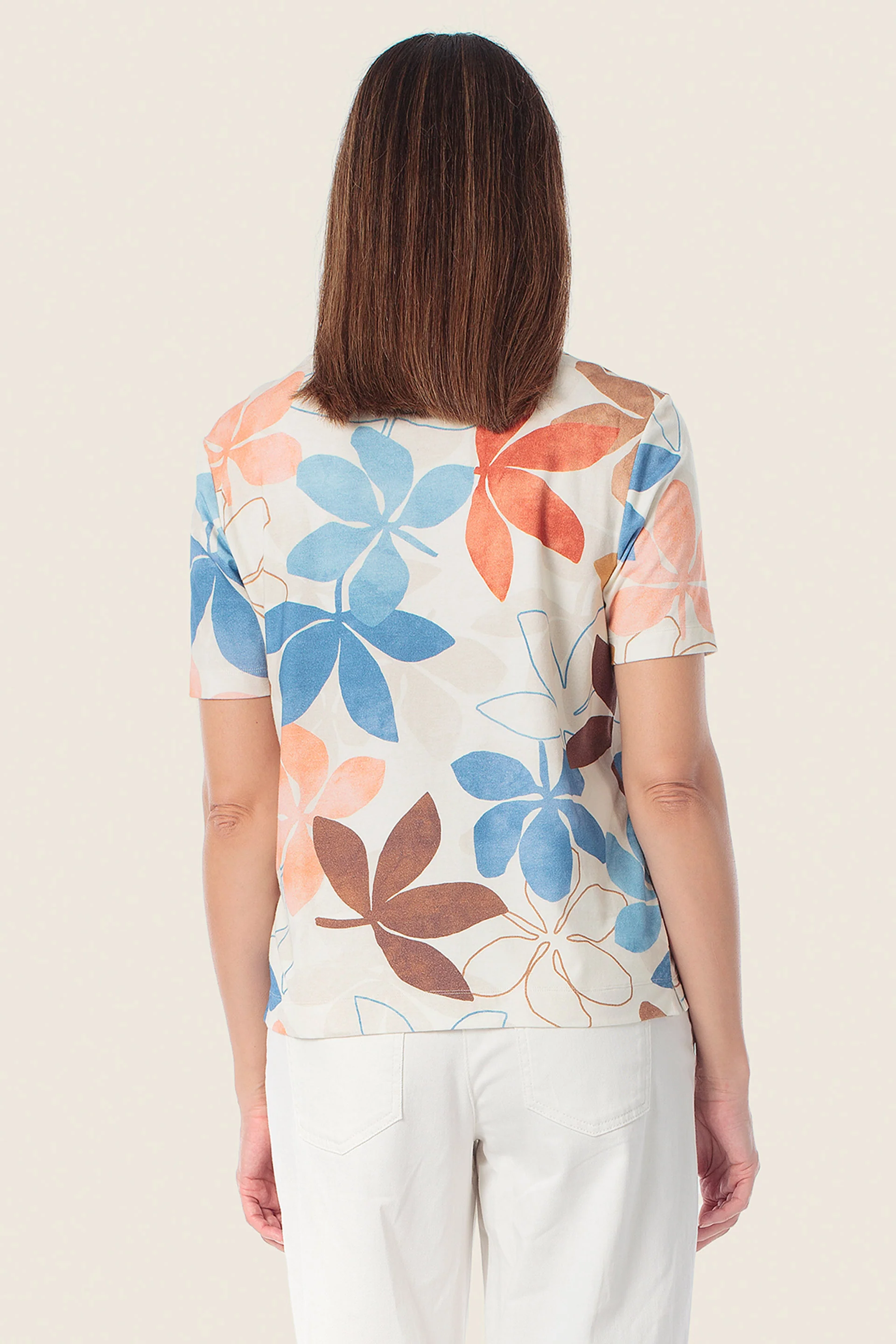 Bedrucktes T-Shirt mit Blumenmuster
