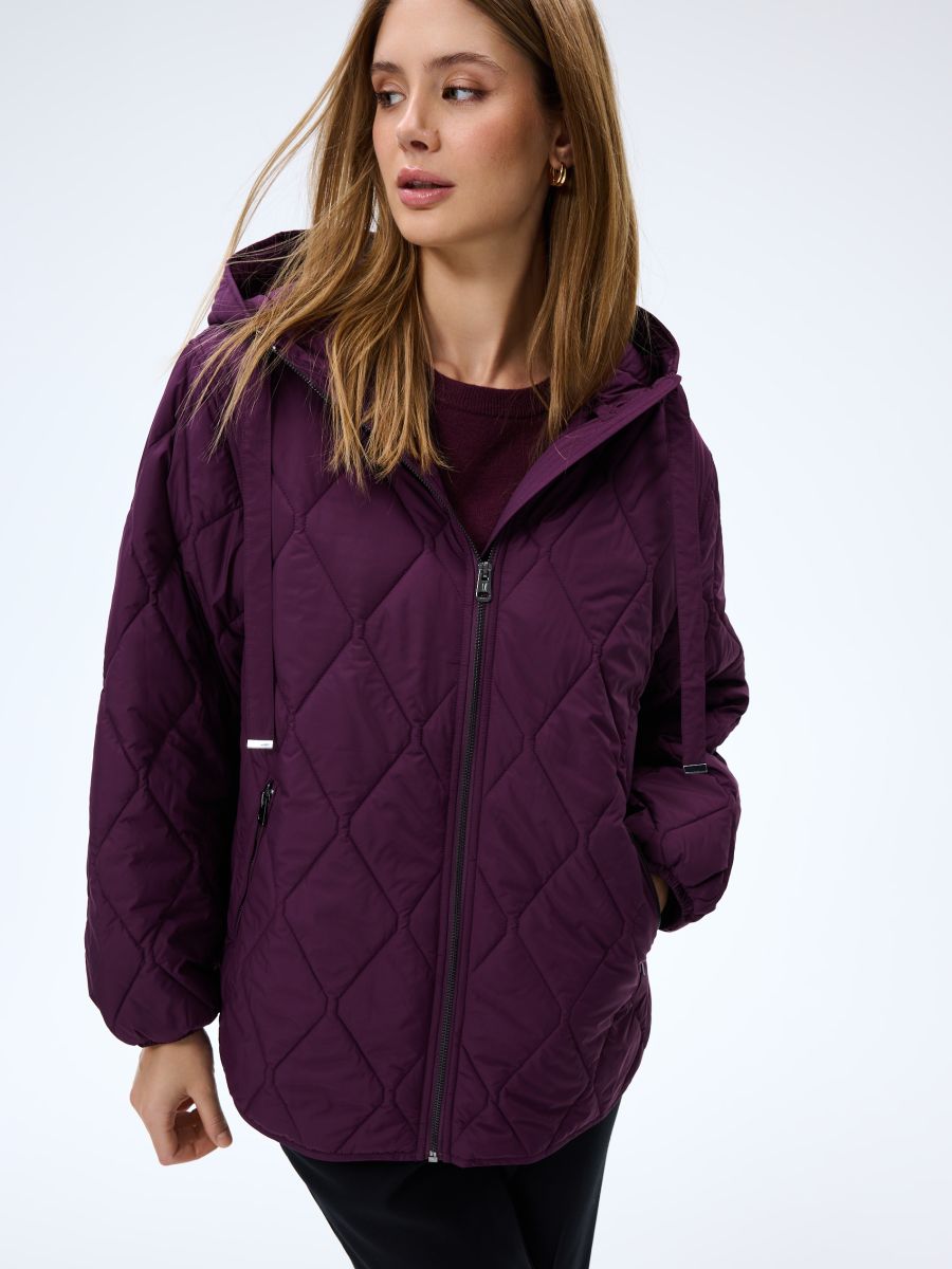 Kremowa kurtka z kapturem