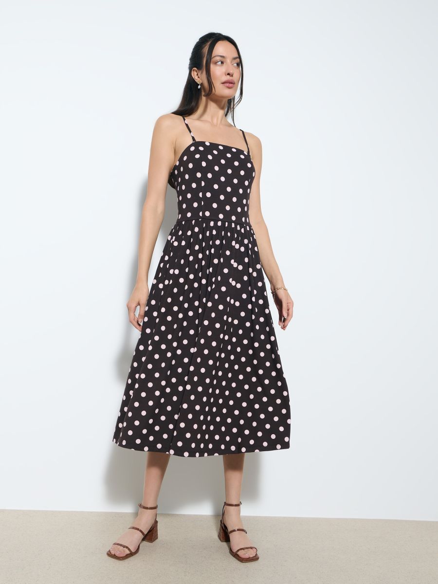 Sukienka midi w grochy