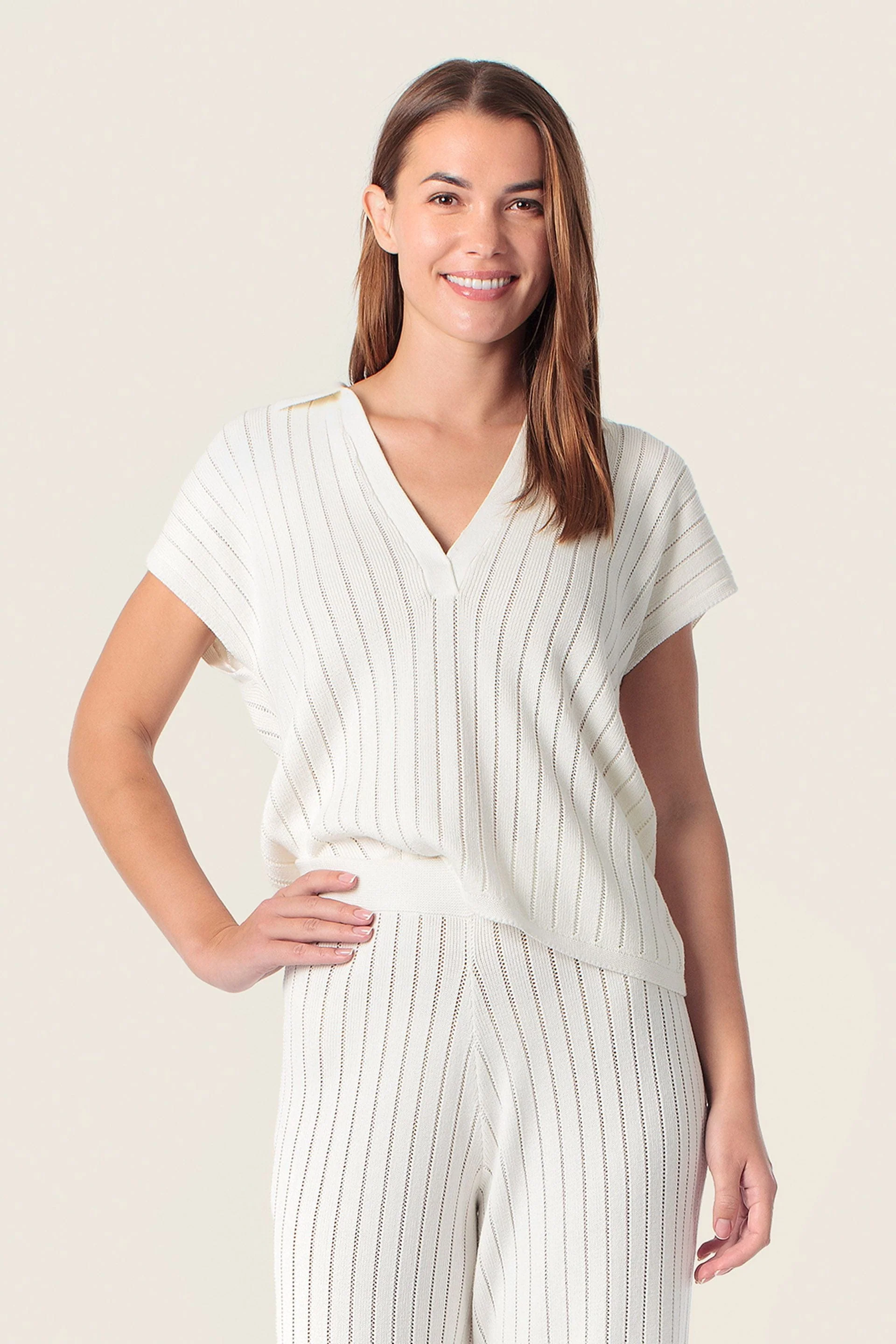 Poloshirt aus strukturiertem Baumwollstrick