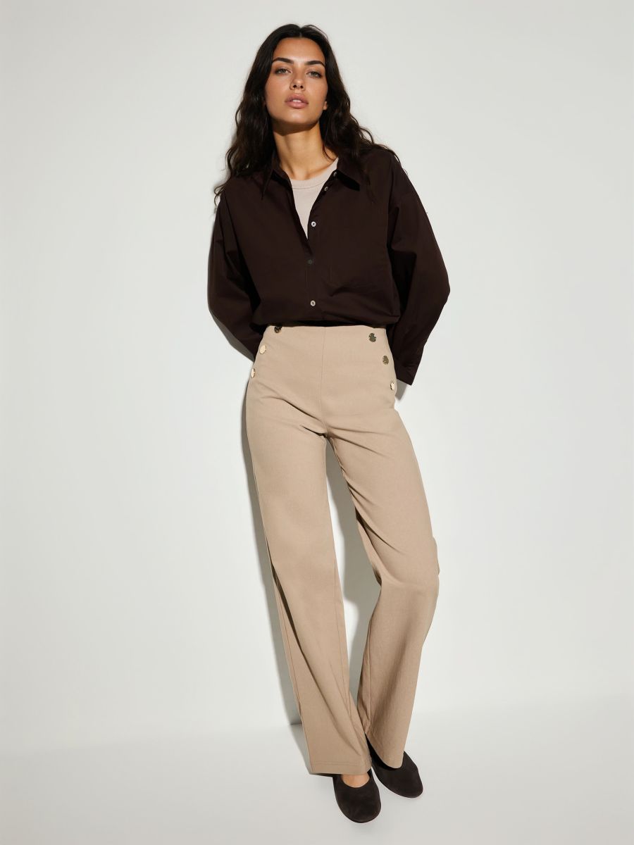 Spodnie z szeroką nogawką