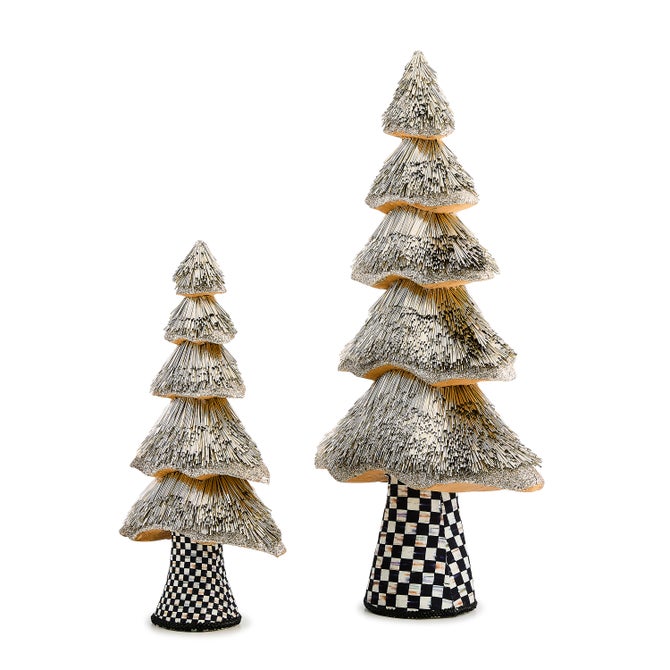 Courtly Noel Metallic Trees, Set of 2