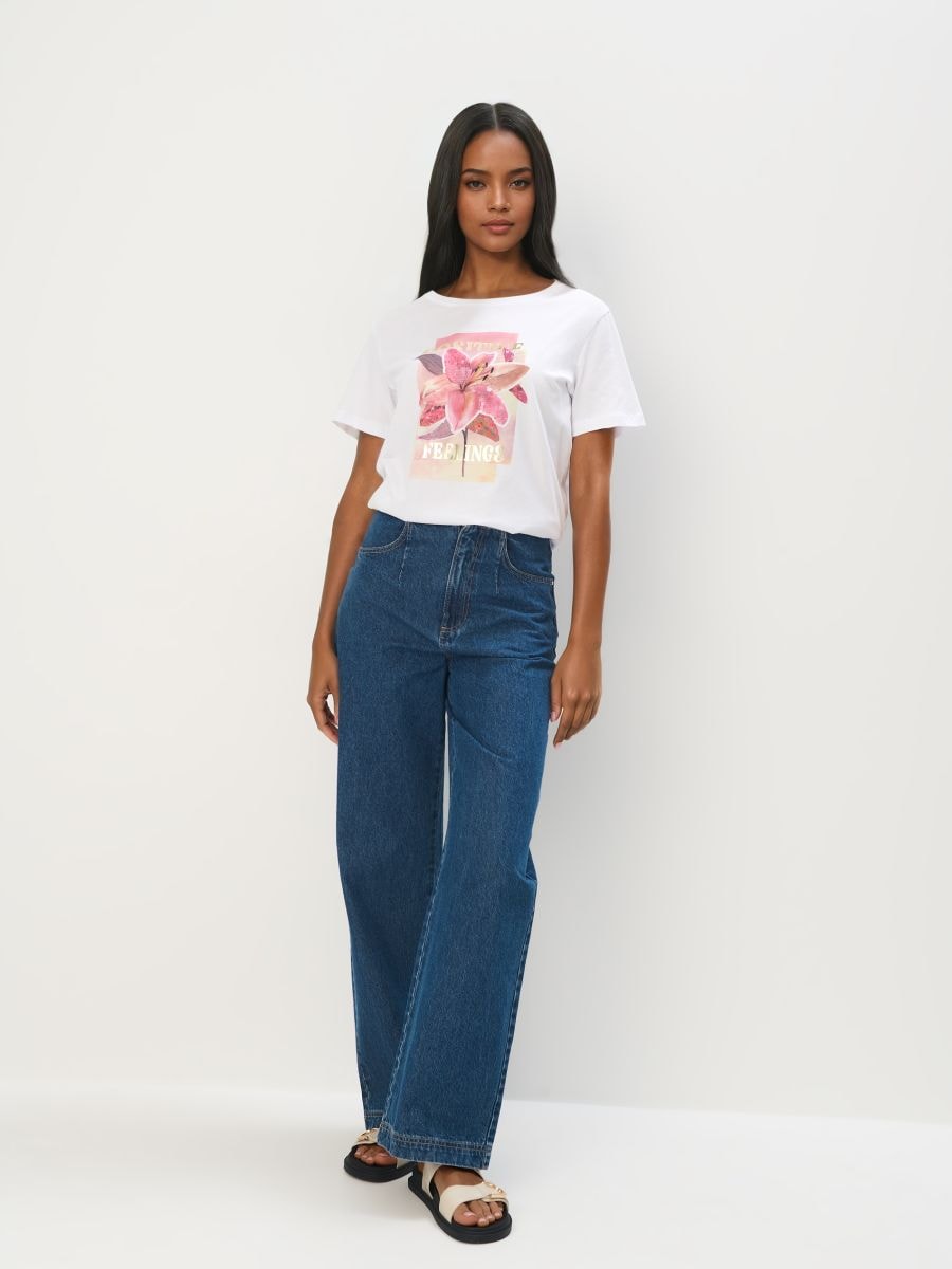 Bawełniany t-shirt z printem