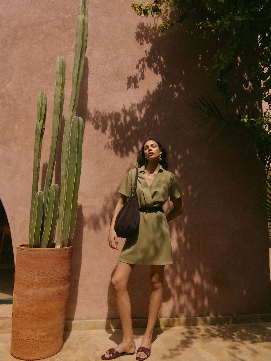 Kopertowa sukienka mini