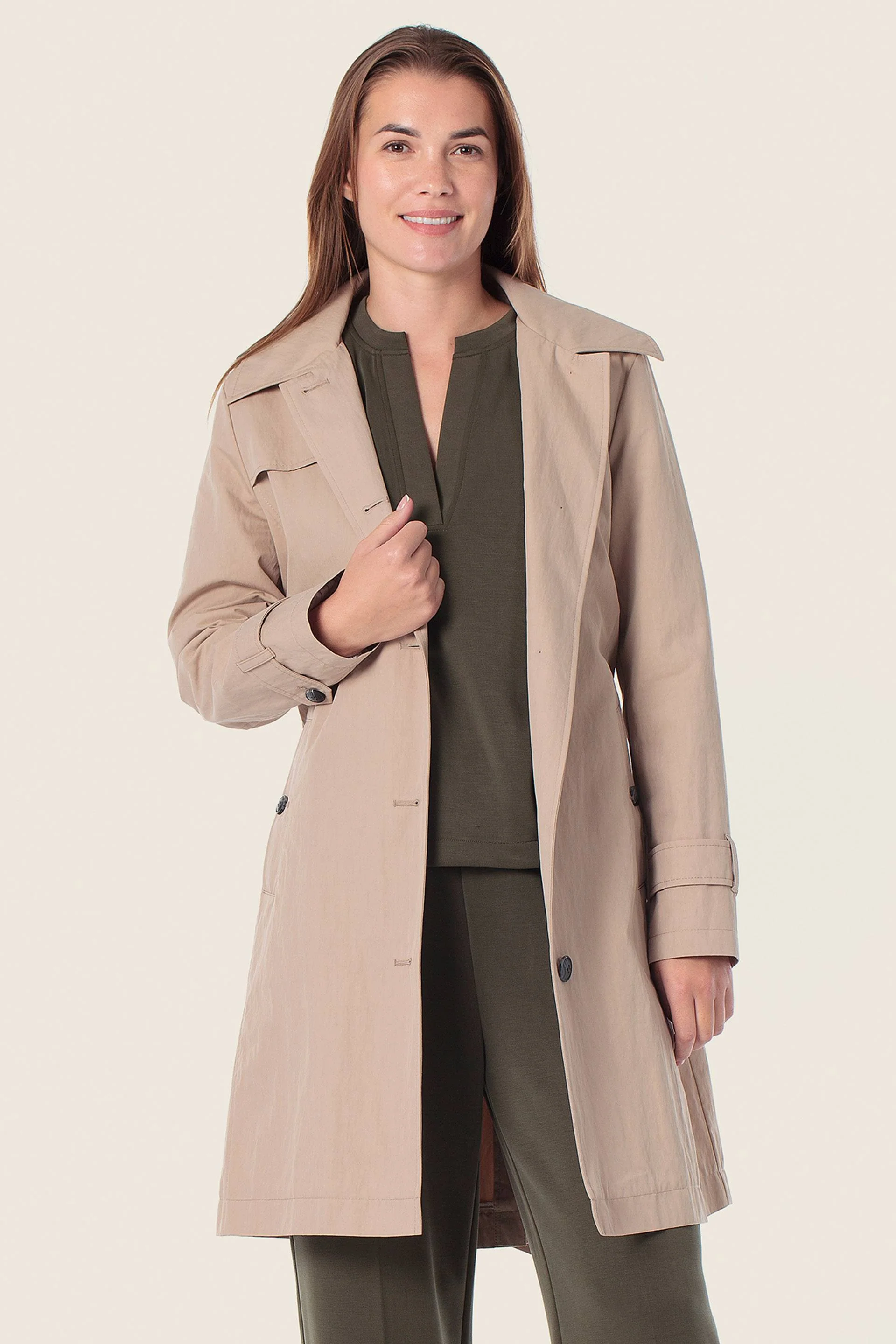 Eleganter Trenchcoat mit Bindegürtel