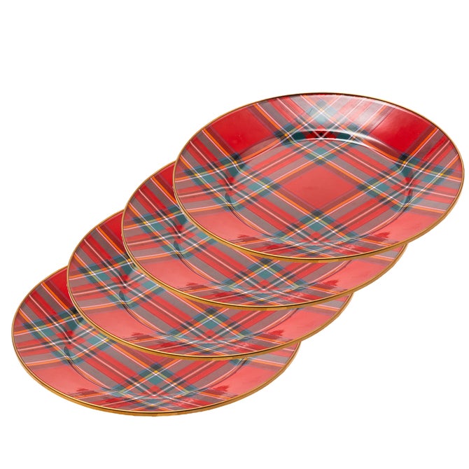 Tartastic Red Dinner Plates, Set of 4