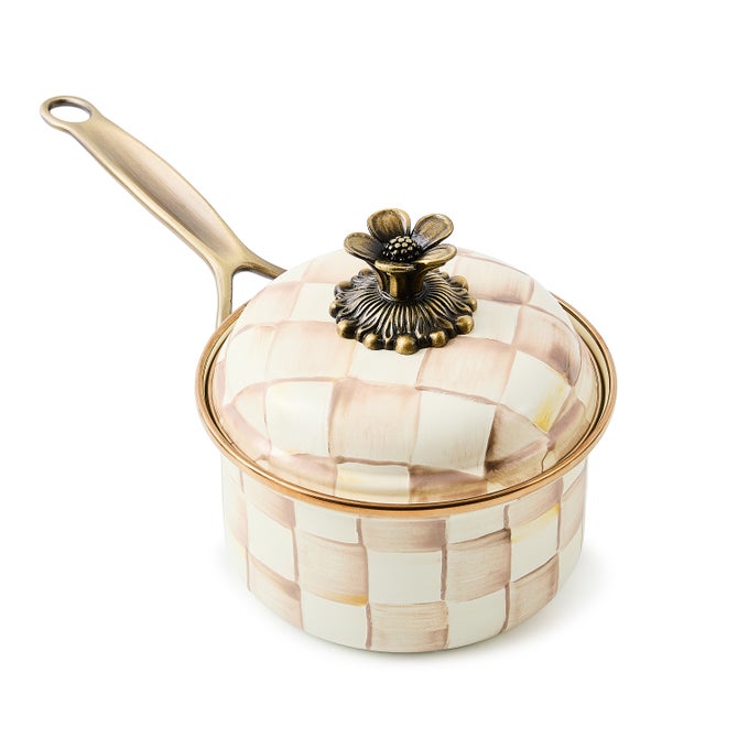 Mocha Check 1 Qt. Saucepan