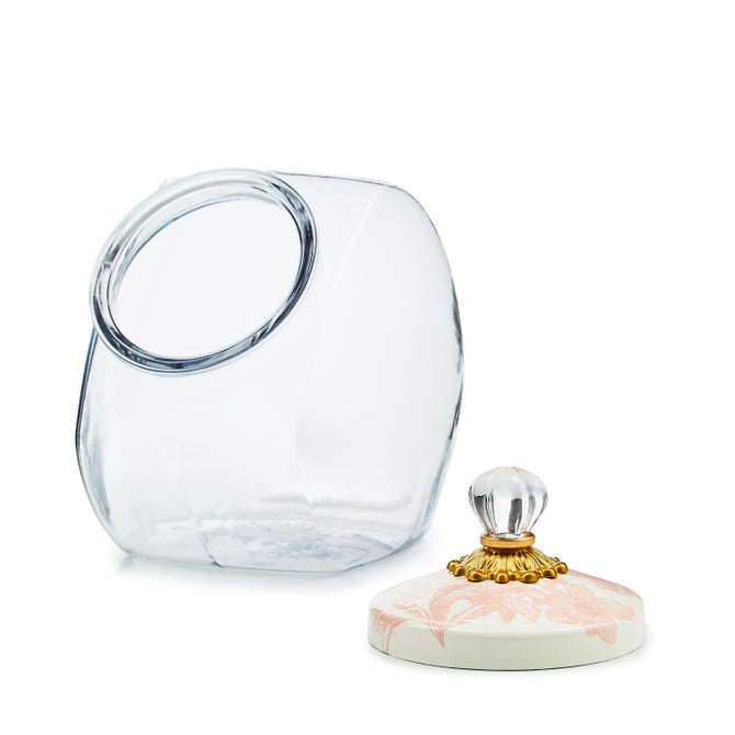 Cookie Jar with Rosy English Garden Lid