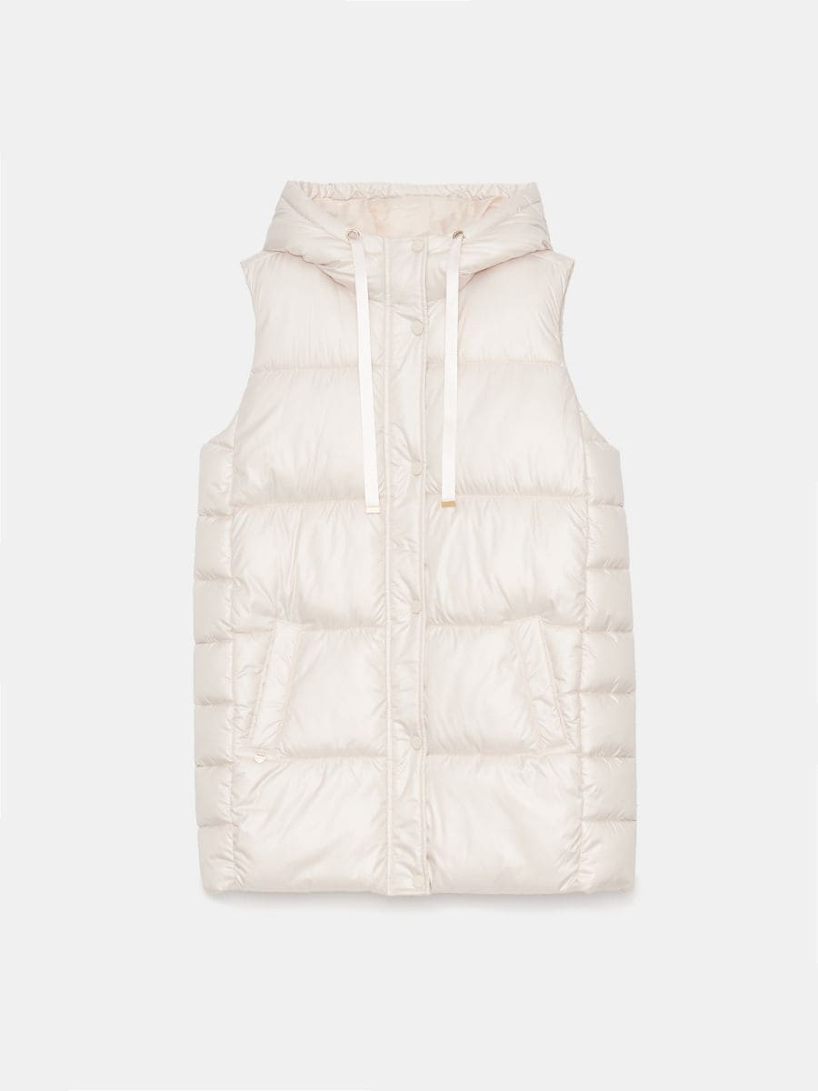 Pikowana kremowa kamizelka