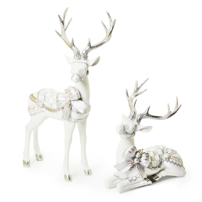 Crystal Palace White Deer Set of 2