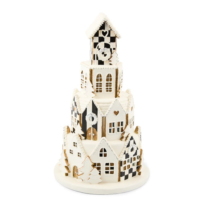 Gingerbread Round Illuminated Village