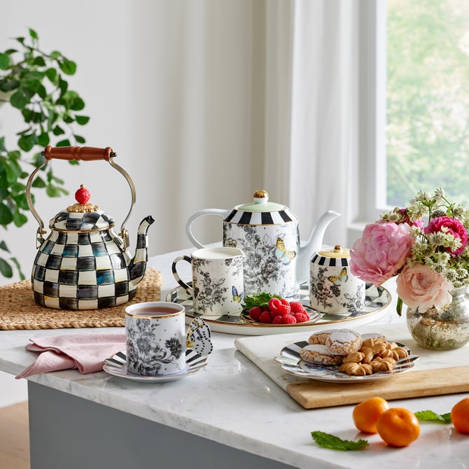 Butterfly Toile Creamer & Sugar Set