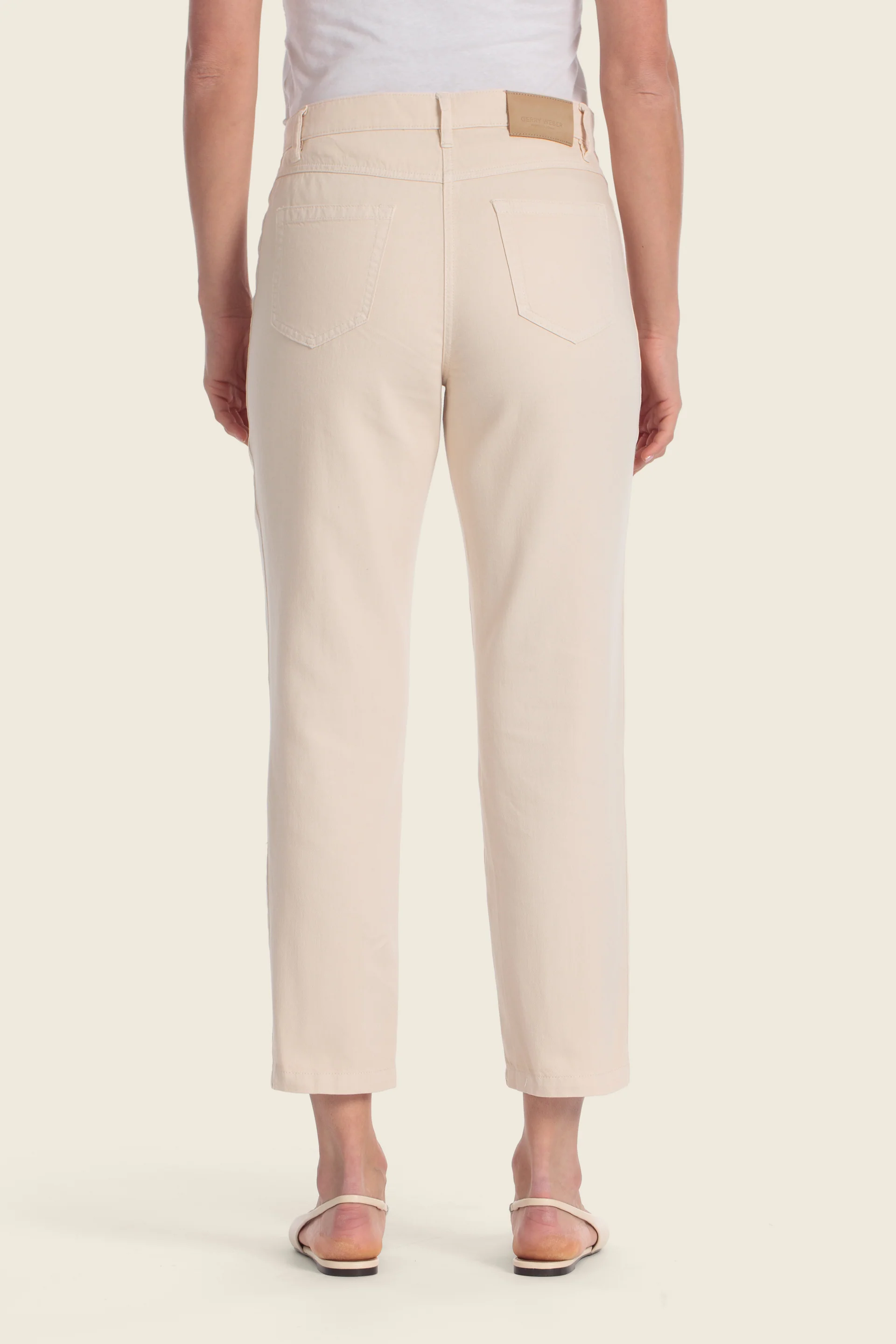 Baumwoll-Leinen-Hose mit 5-Taschen-Design