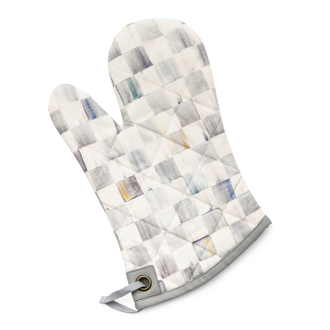 Mocha Check Mini Oven Mitt