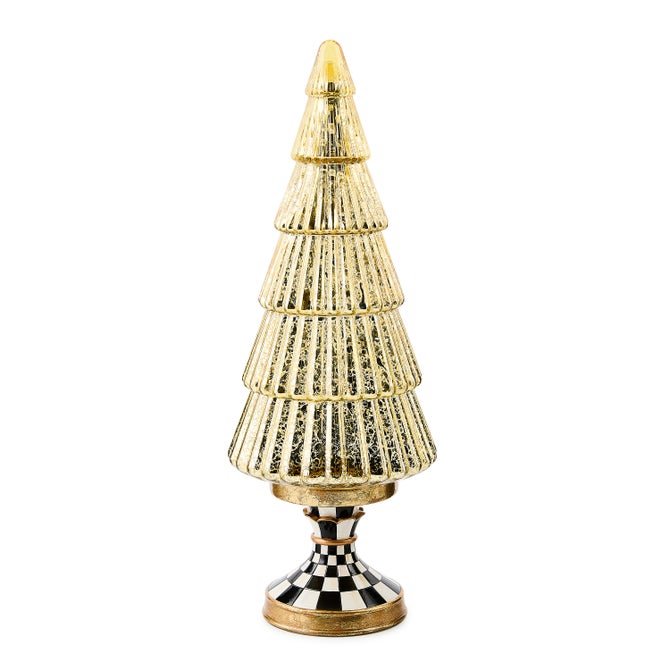 Courtly Noel Tall Illuminated Glass Tree