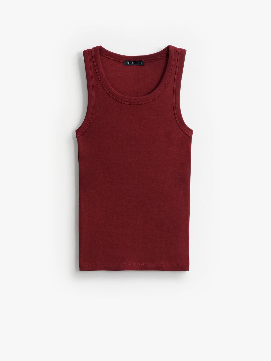 Biały dopasowany top