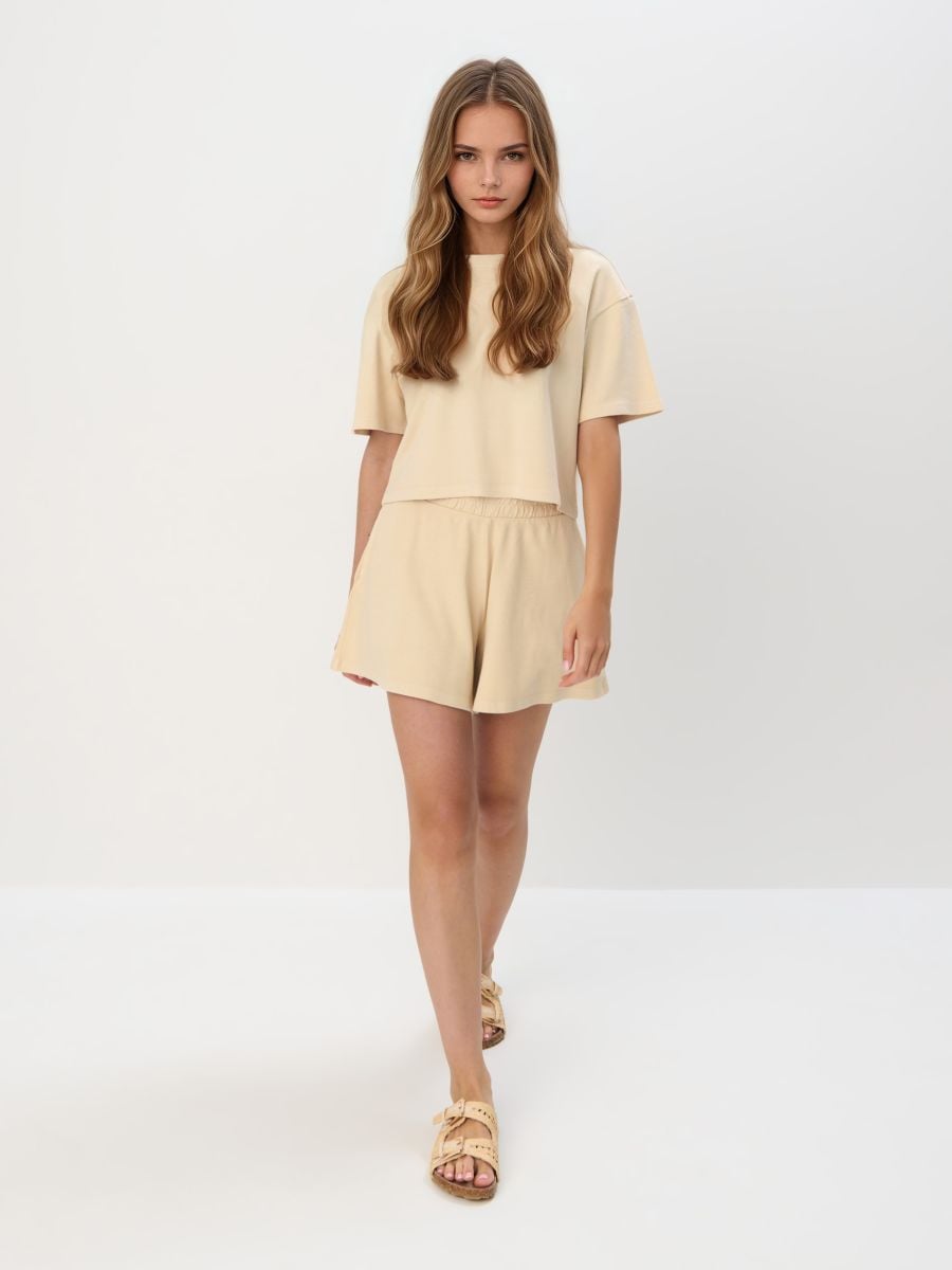 Bawełniane różowe szorty