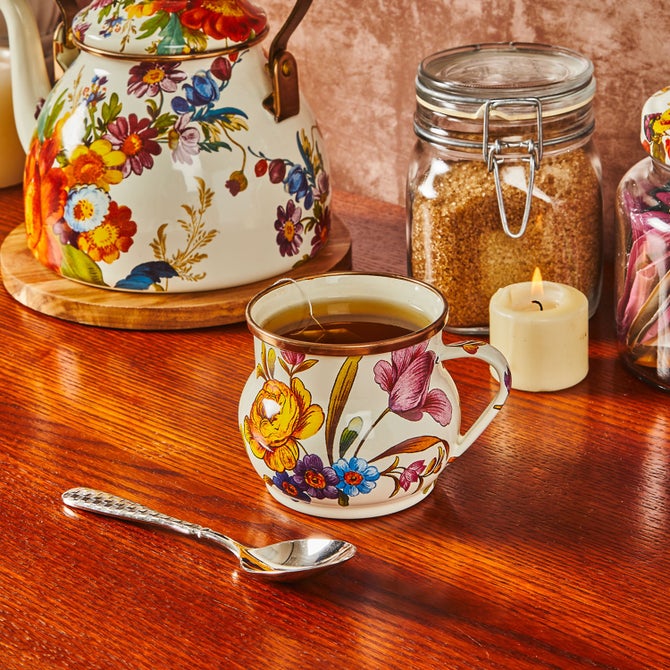 Floral Enamel Mug