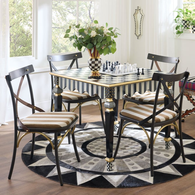 Flatiron Brown Stripe Dining Chair