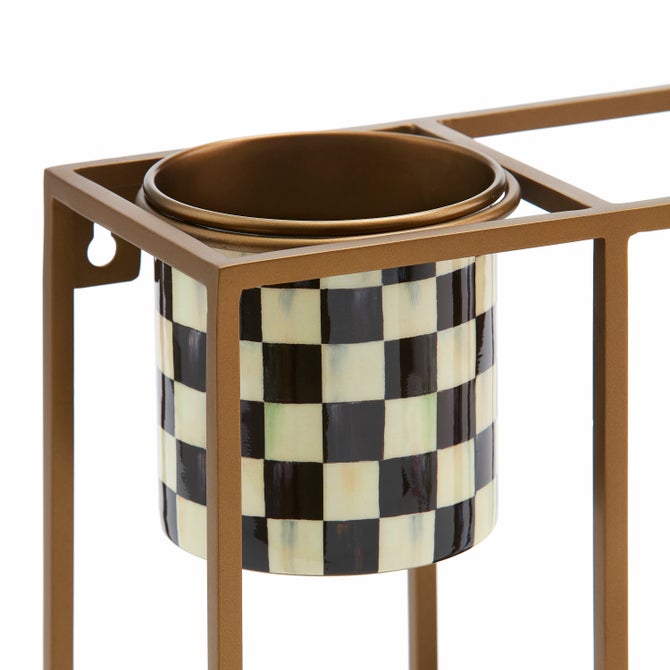 Courtly Check Small Hanging Plant Stand