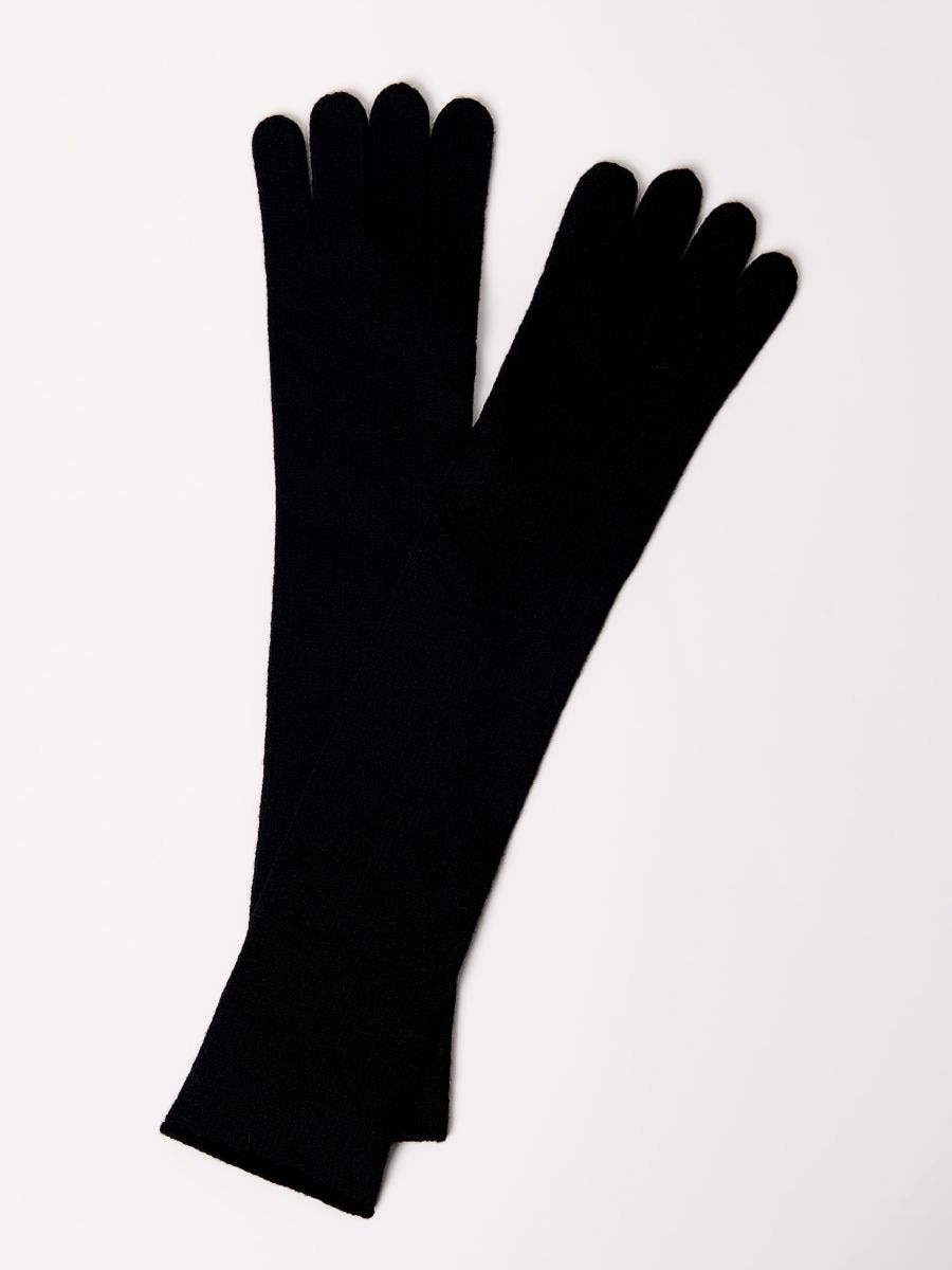 Długie rękawiczki z kaszmirem