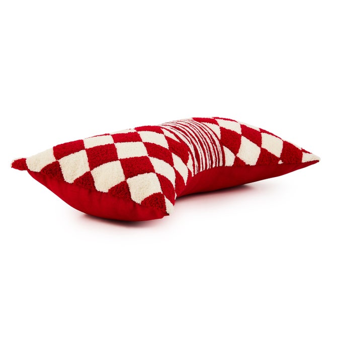 Red Diamond Bow Pillow
