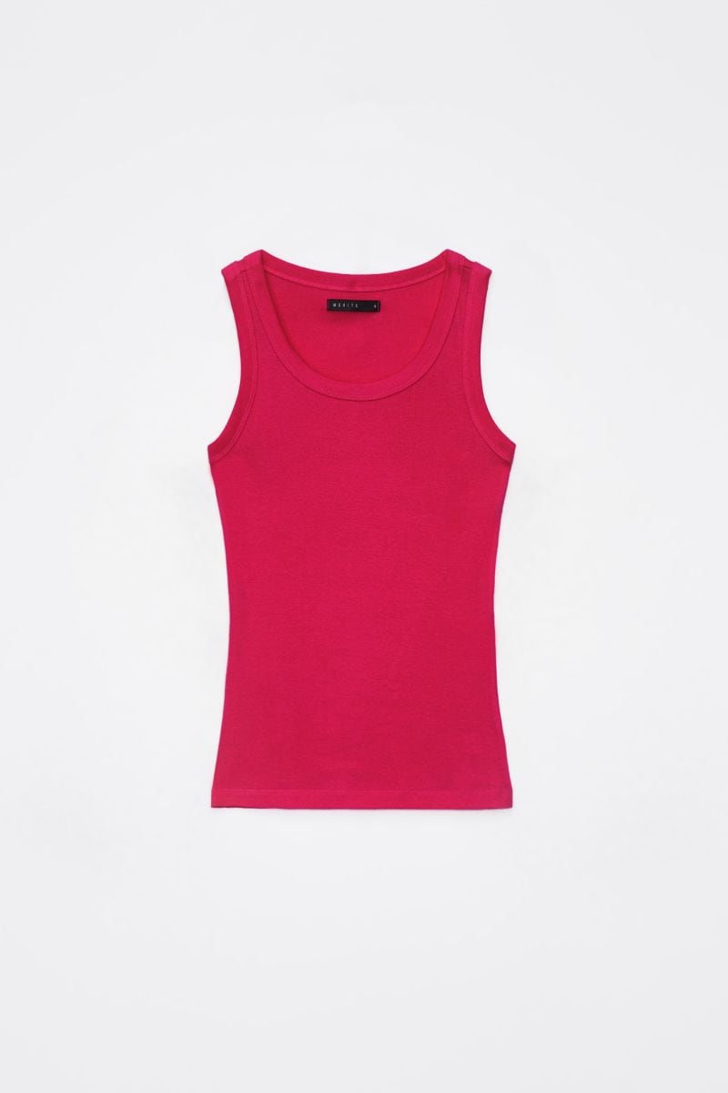 Biały dopasowany top