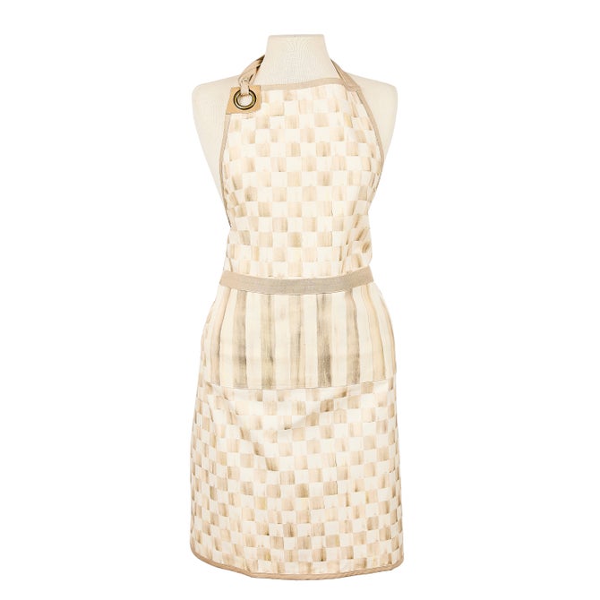 Mocha Check Apron