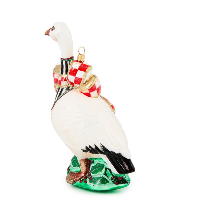 Check It Out Goose Glass Ornament