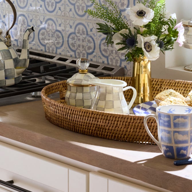 Enamel Creamer & Sugar Set