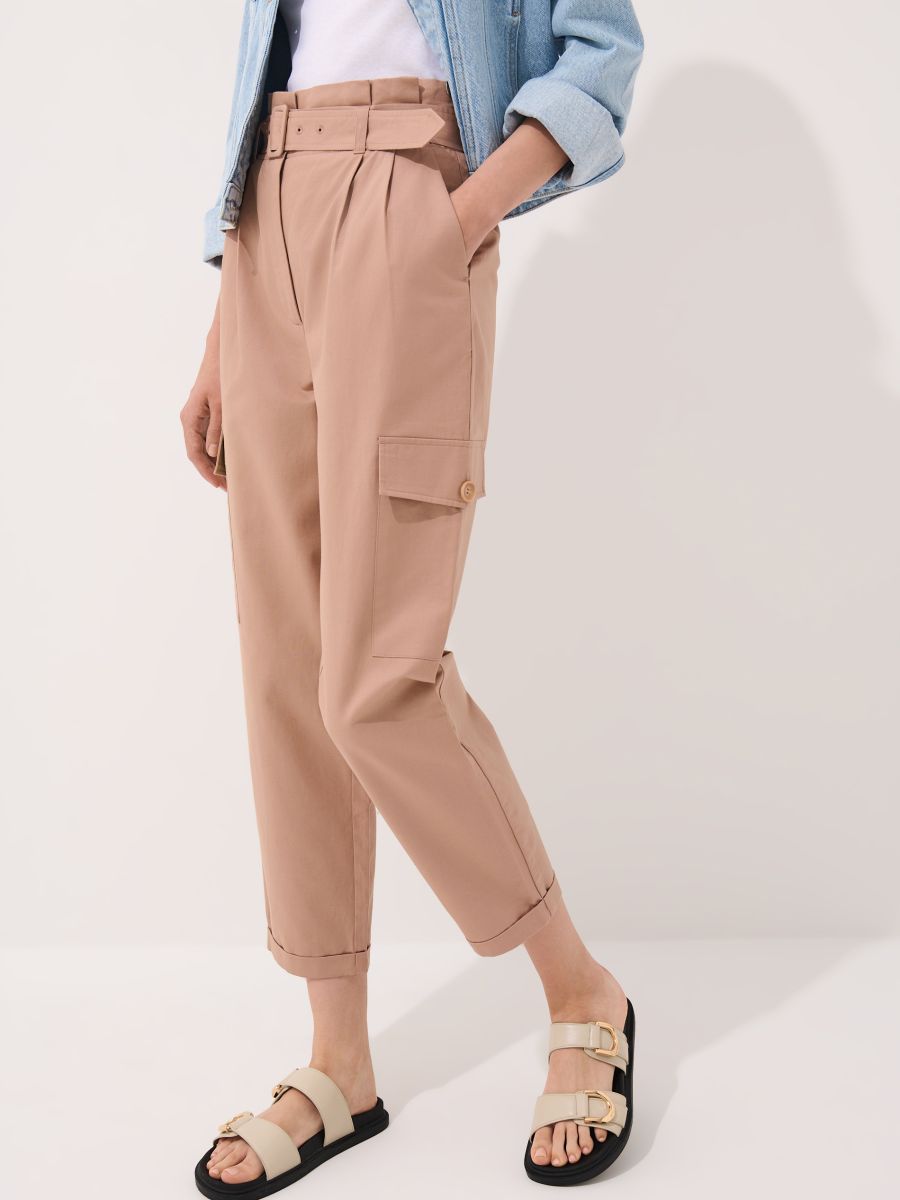 Spodnie z bawełny i lnu