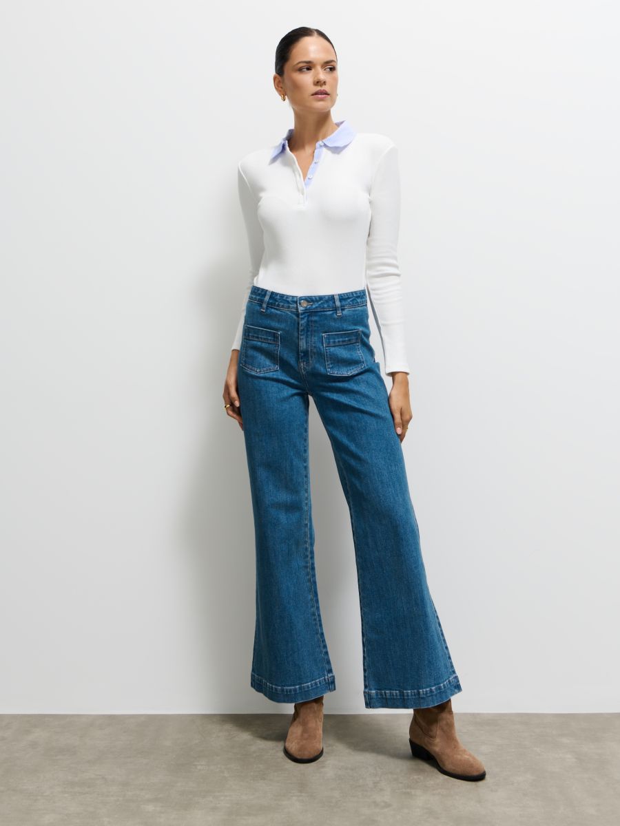 Longsleeve z kołnierzykiem polo