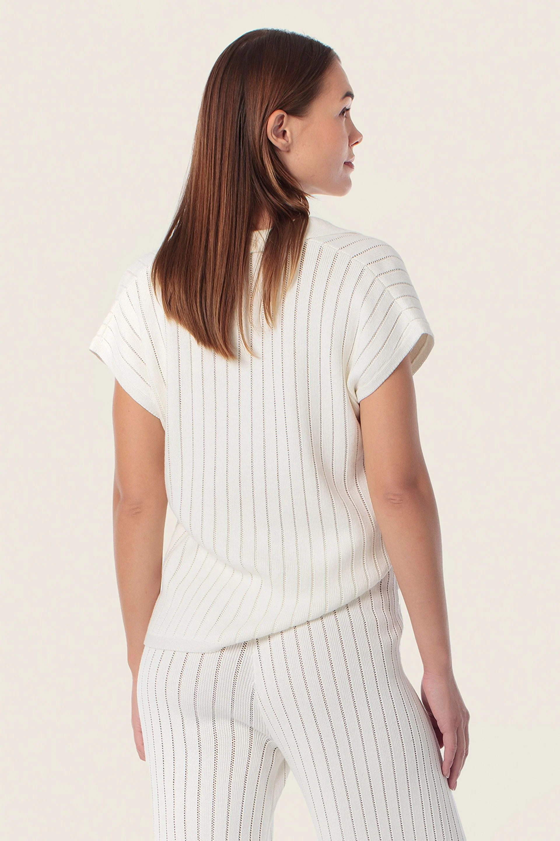 Poloshirt aus strukturiertem Baumwollstrick