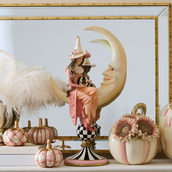 Hocus Pocus Witch on Moon Figurine