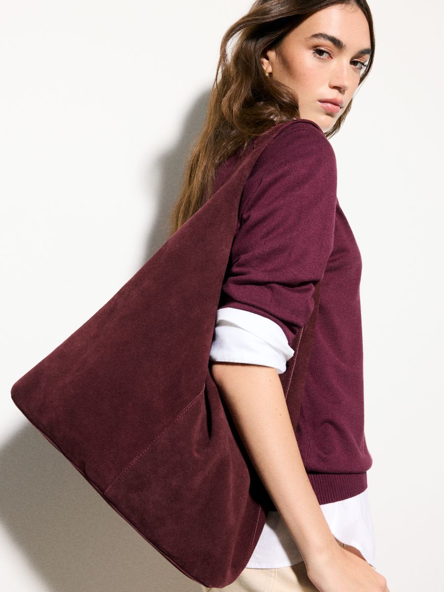 Skórzana ciemnobrązowa torebka