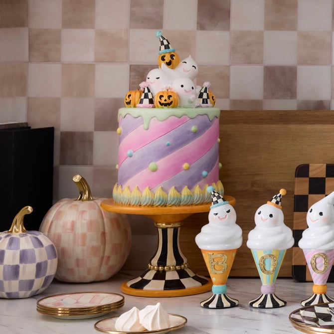 Trick or Treat Cake on Pedestal